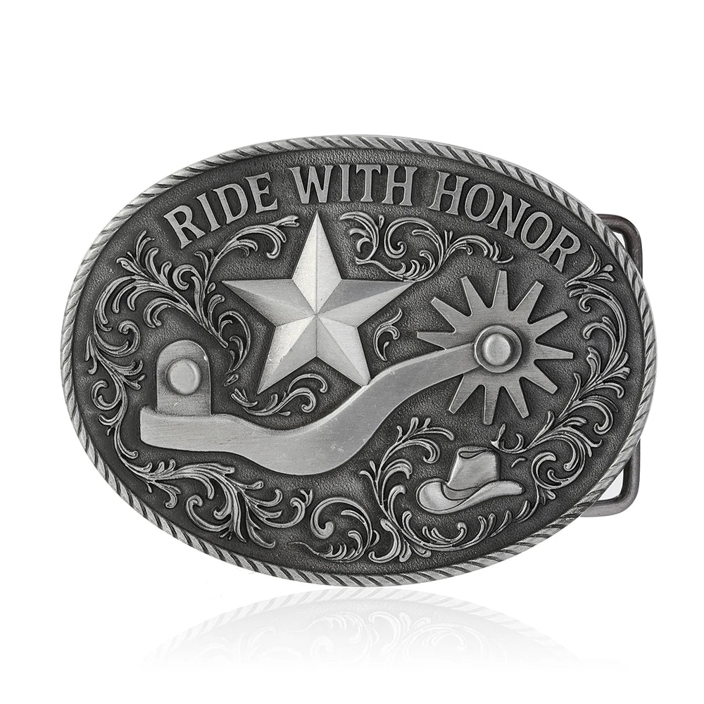 Western Ceinture Boucle pour Homme, Vintage Poker Cowboy Ceinture Boucles
