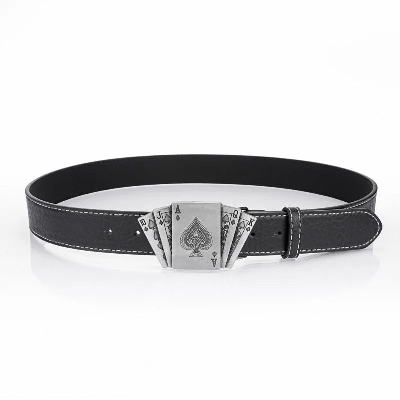 European et American Punk Style Homme Carte à Jouer Ceinture Cross-Border Unisexe Ceinture