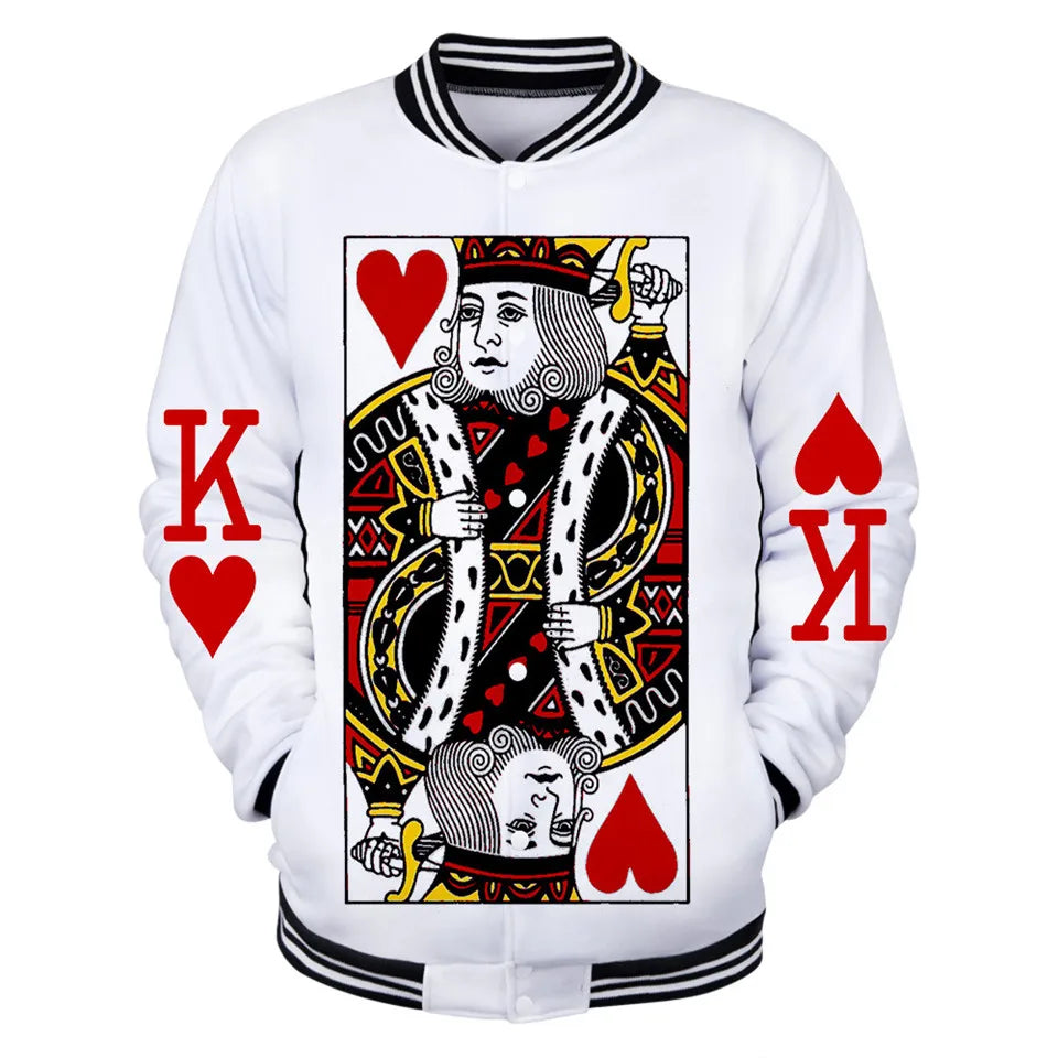 Veste Poker King & Queen K-Q - Col Montant 3D Premium