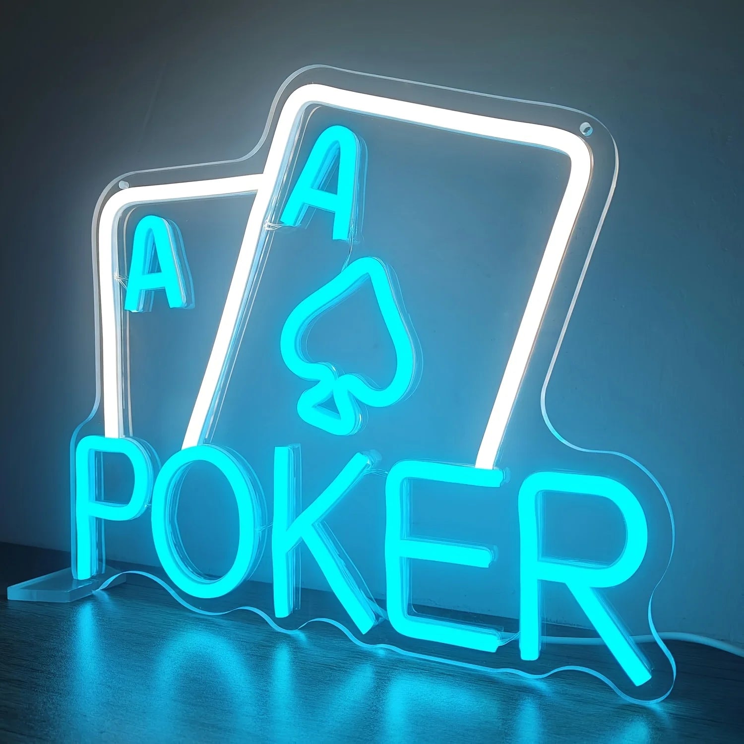 Poker LED Neon Signs, Home Wall Decoration, USB-powered LED Lights, Bars, Entertainment Rooms, Game Rooms, Men's Cave Parties