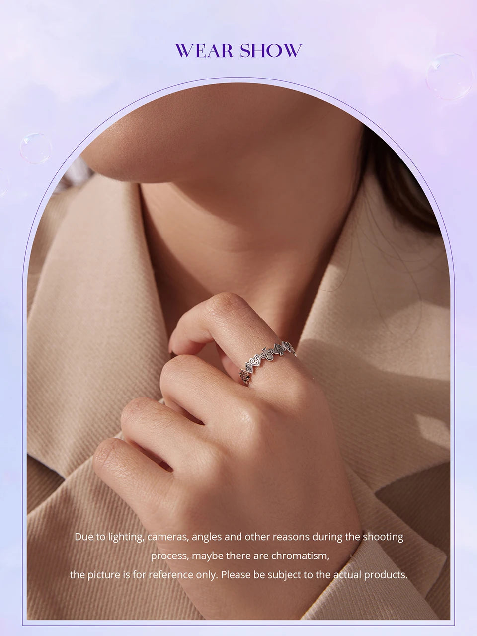 WOSTU Vintage 925 Sterling Silver Poker Card Open bague For Women, Antique Adjustable Stacking Party Rings Fine Gift