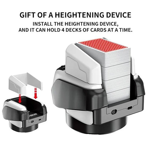 2400mAh Rechargeable Automatic Card Dealer Machine 360° Rotating Electric Poker Card Dispenser Tool For Outdoor Parties