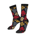 Fashion Male Men Socks Novelty Playing Cards Poker Sock Polyester  High Quality Women's Stockings Spring Summer Autumn Winter