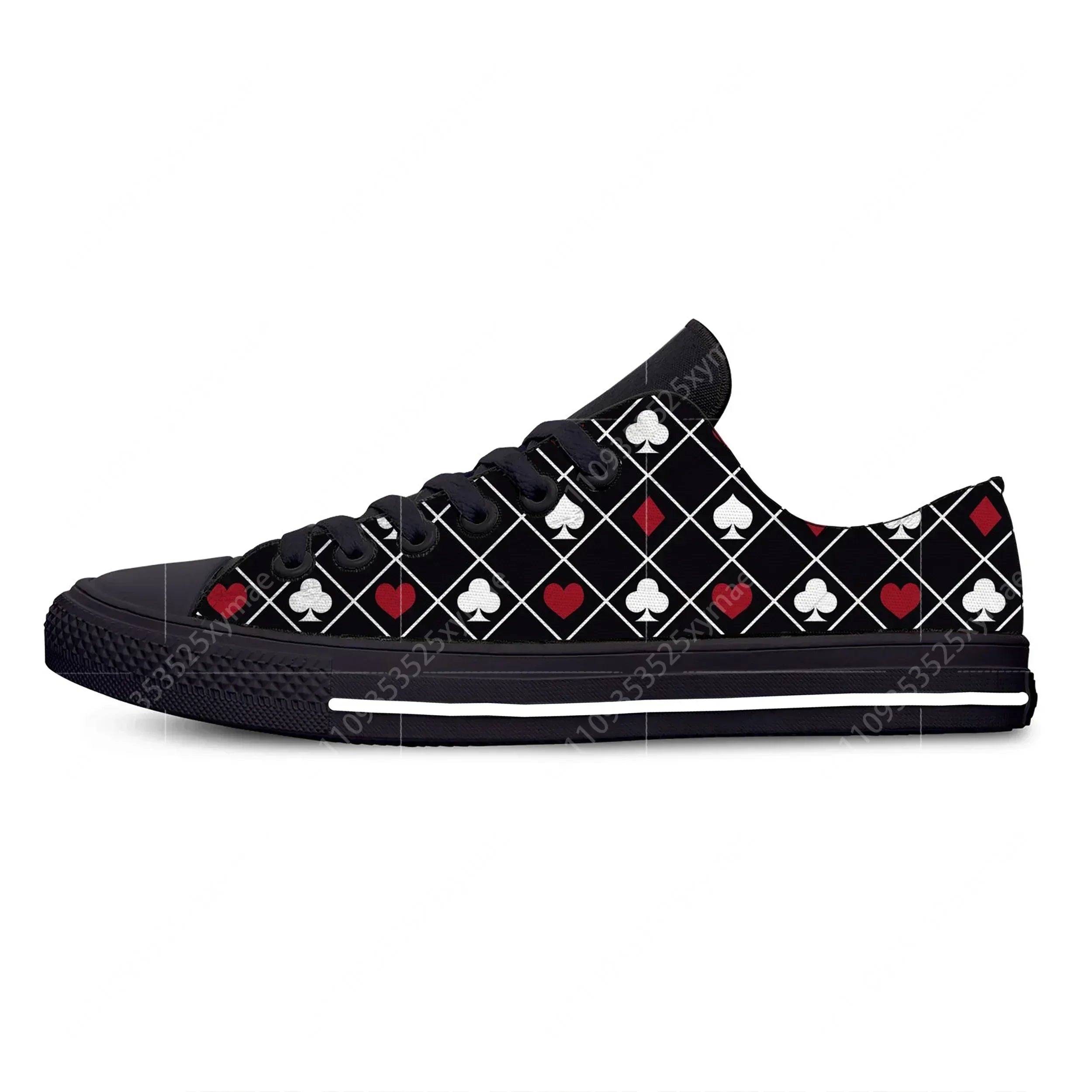 Cool Novelty Poker Card Sneakers baskets