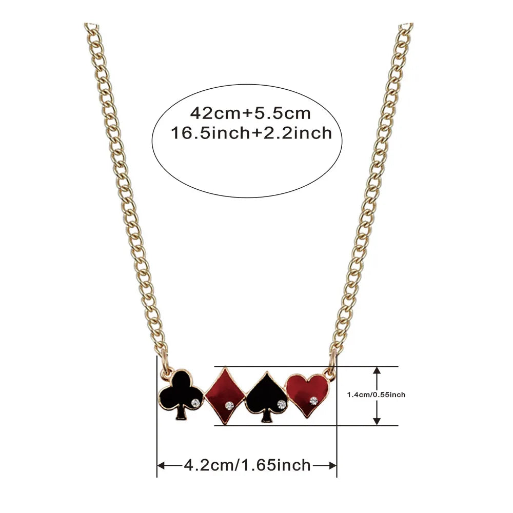 Chain Necklace Infinity Love Quinn Poker Heart Spade