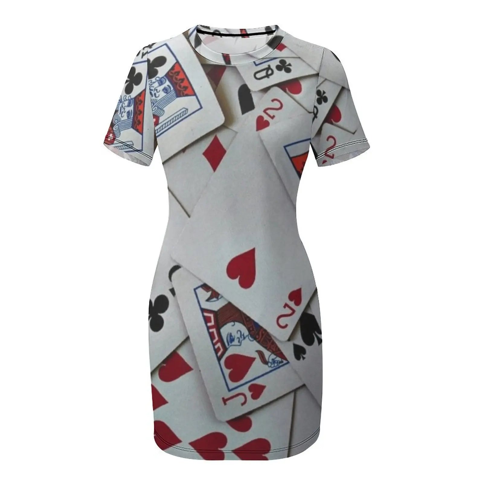 Playing Cards Poker Games Queen King Short-Sleeved Dress evening dress summer dress woman 2025 summer daily