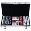 HOMCOM Poker case complete Poker box with toy 2 set of cards + 2 aluminum keys
