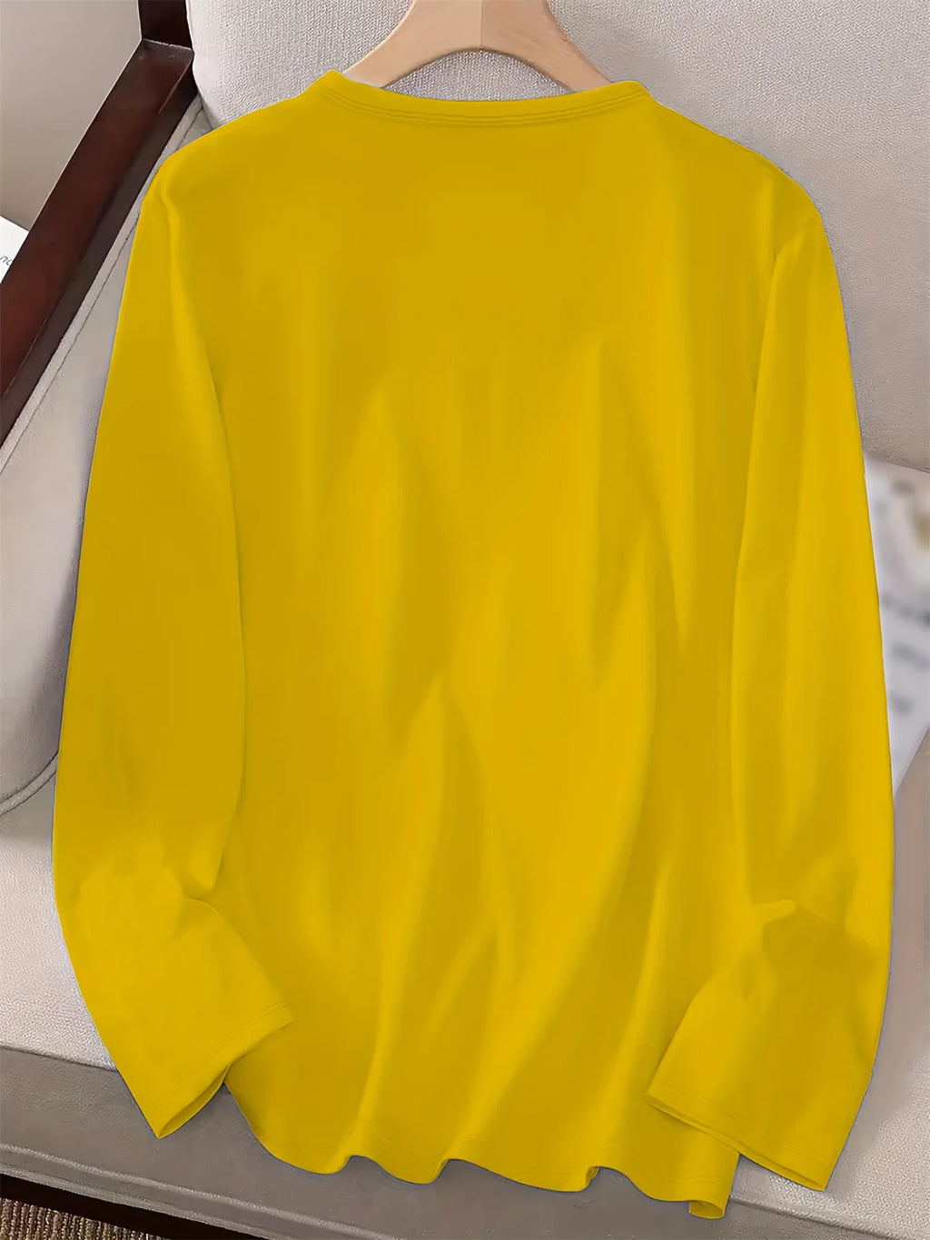 100% pure cotton women's spring and autumn comfortable casual long sleeved poker card Q queen pattern printed round neck T-shirt