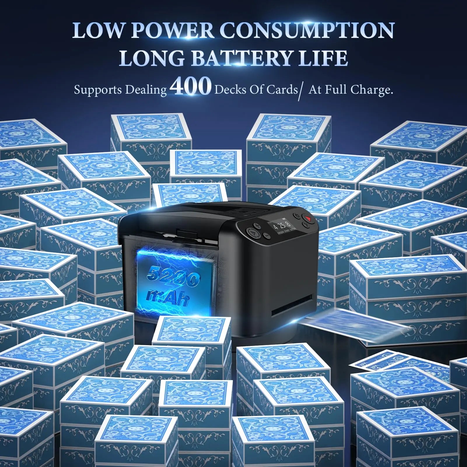 360° Rotating Automatic Card shuffle Dealer Machine 2 In 1 Playing Cards Shuffling Dealing Tool Home party Poker device