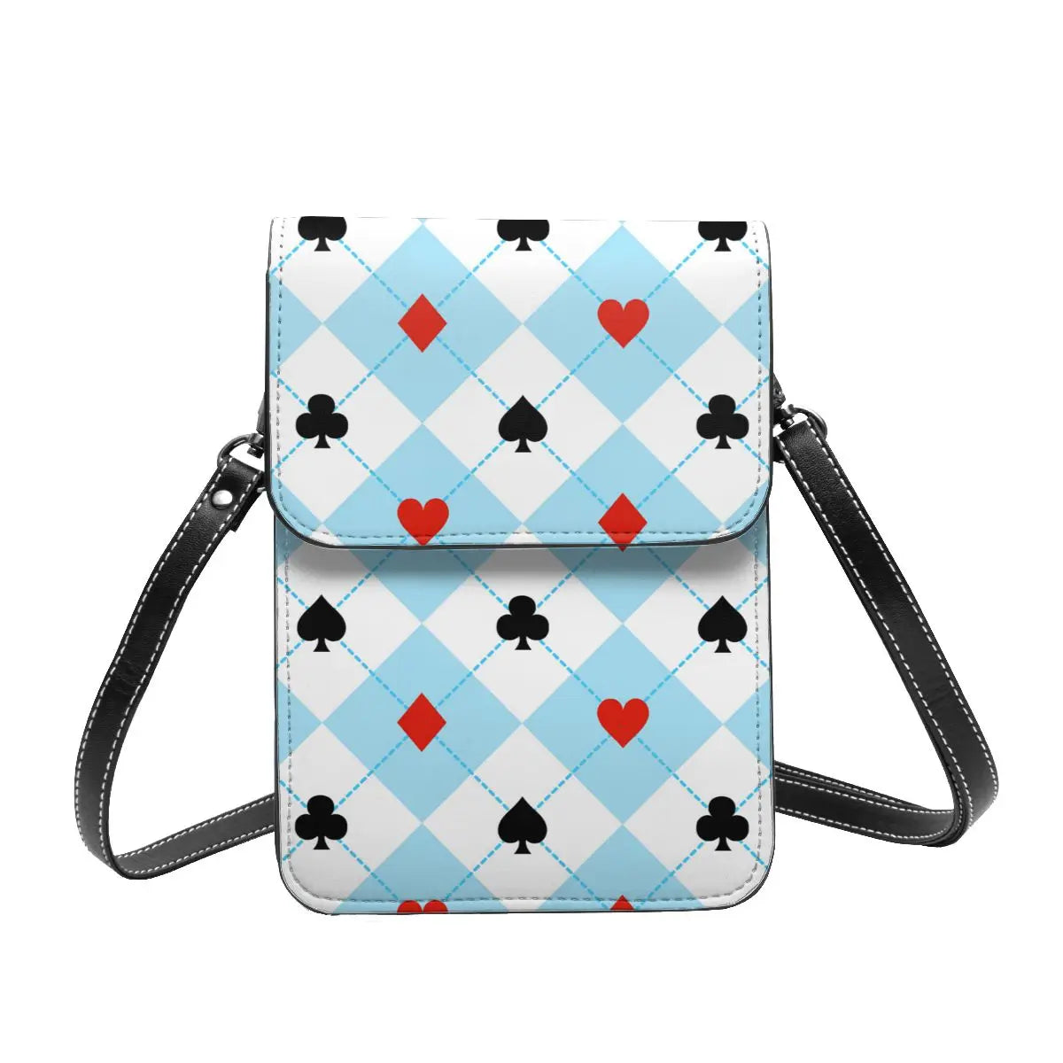 Poker Shoulder Sac KING OF HEARTS Work Leather Mobile Phone Sac Female Cadeau Vintage Sacs
