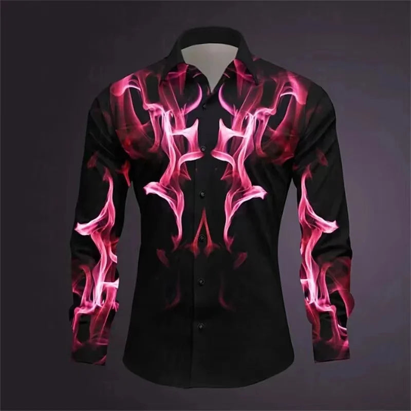 Men's shirt casual outdoor street poker 2024 new designer design soft and comfortable men's tops plus size 6XL