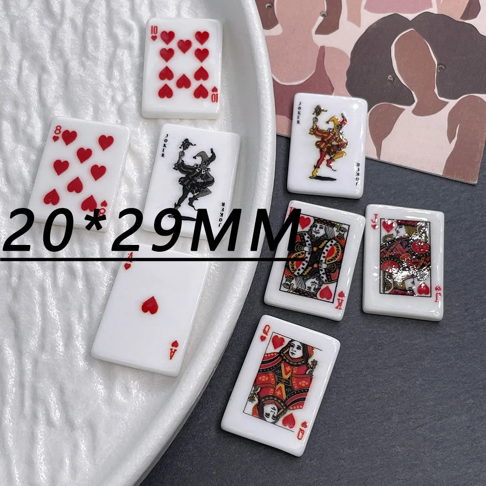 10pcs Refrigerator Magnet Creative Simulated Poker fridge magnets Home Decoration Games Gifts Good Fortune