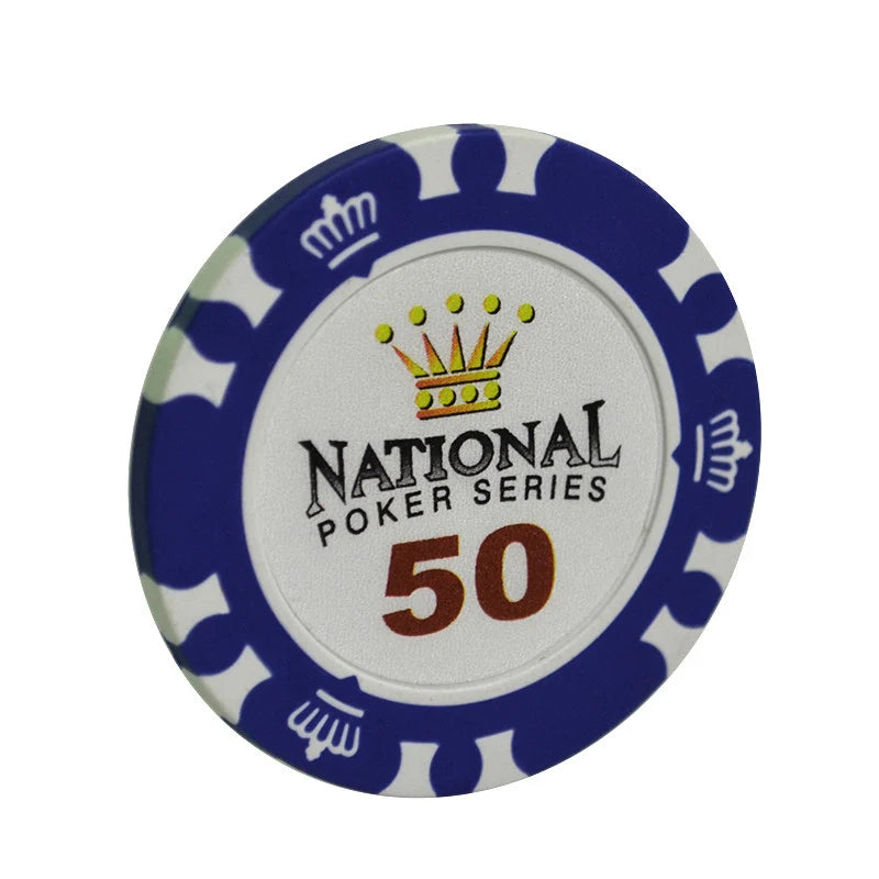 Jetons de Poker Professionnels en Argile - Lot de 10 pièces