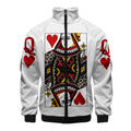 Veste Poker King & Queen - Col Montant 3D Cartes à Jouer