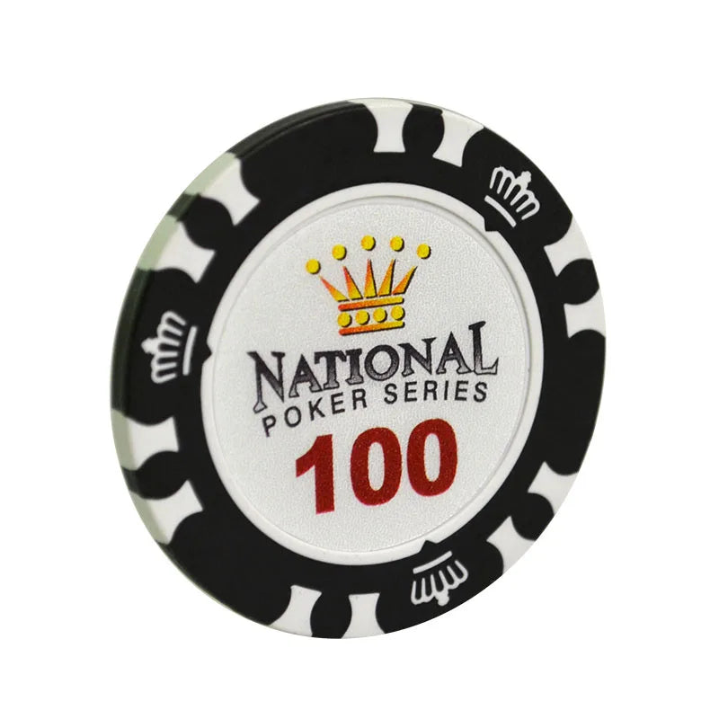 Jetons de Poker Professionnels en Argile - Lot de 10 pièces