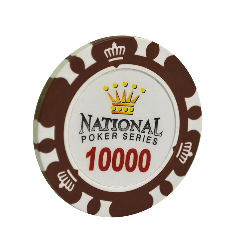 Jetons de Poker Professionnels en Argile - Lot de 10 pièces
