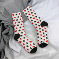 Poker Suits Mens Fun Dress Socks Heart Diamonds Spades Clubs Socks For Women Funny Novelty Crazy Design Cotton Socks