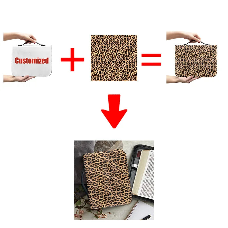 Playing Card Poker 3D Printed Pattern Bible Bags Christian Gifts Cover Bible Pack Waterproof Leather Bag Pockets Package Case