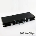 Professional Black Handheld Aluminum Poker Chips Case Texas Hold'em Poker Chip Box Club Home Game ABS Aluminum Chips Storage Box