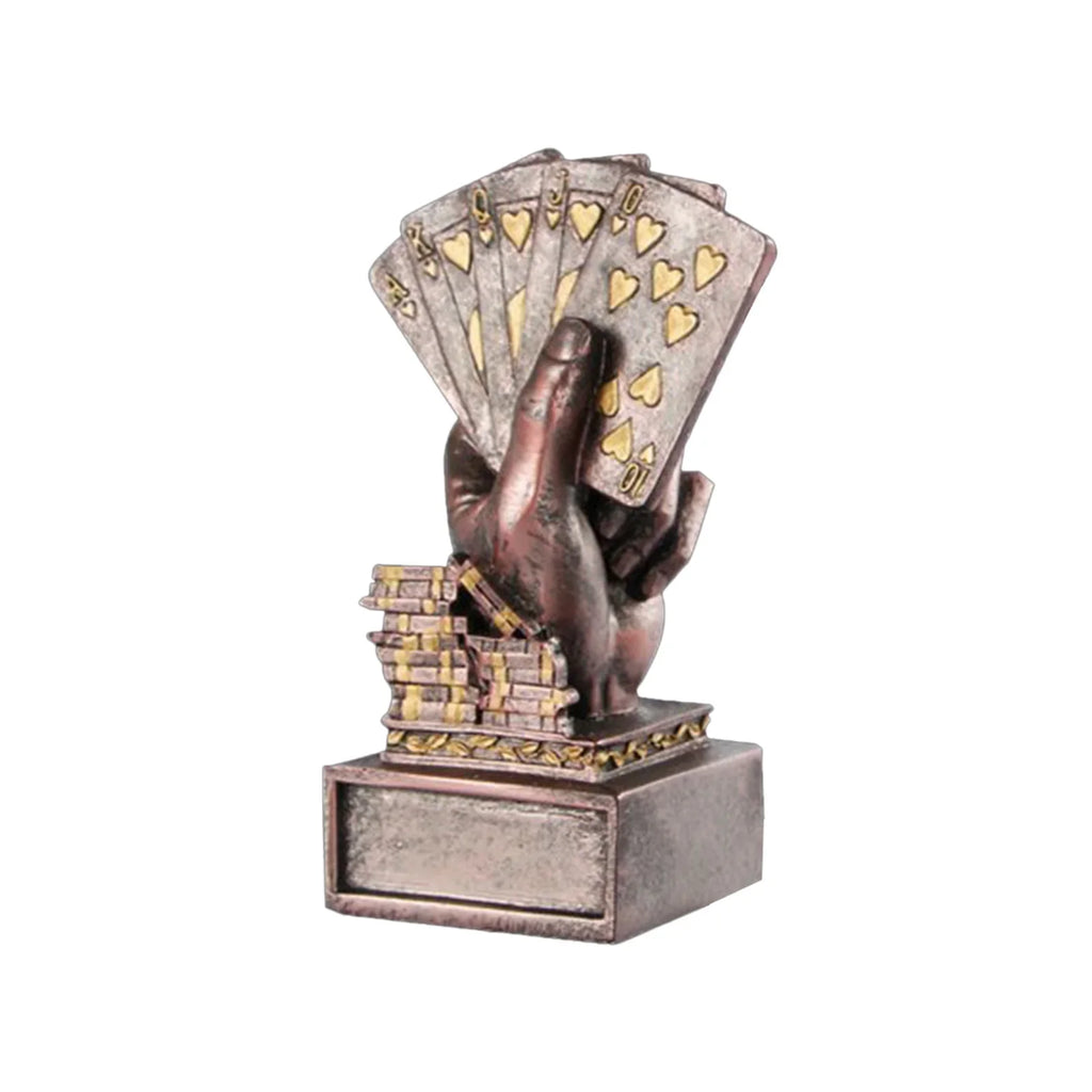 Texas Poker Card Tournament Medal Winner Finger Trophy Casino Cup Poker Game Souvenirs Award Prize Home Decoration Gift