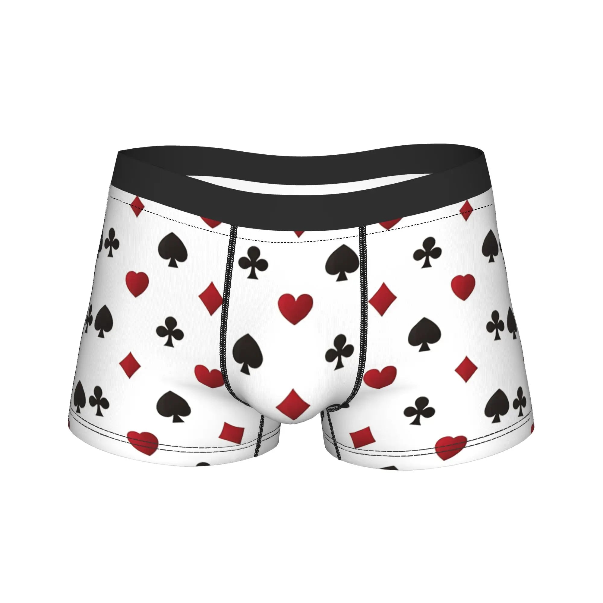Champion Gambling Poker Card Game Underwear  Males Boxer Brief Novelty Boxer Shorts High Quality Pattern Plus Size Panties