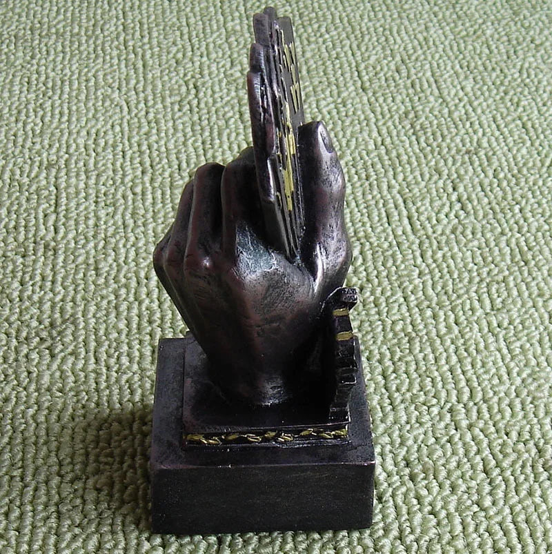 Texas Poker Card Tournament Medal Winner Finger Trophy Casino Cup Poker Game Souvenirs Award Prize Home Decoration Gift