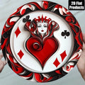 Retro Poker 8x8 Inch Aluminum Sign, 2D Flat Metal Wall Art, High-Definition Decorative Tin Sign for Home Office