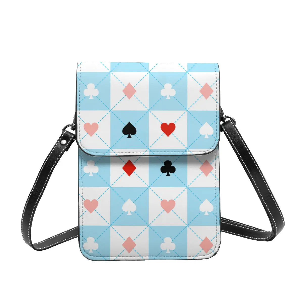 Poker Shoulder Sac KING OF HEARTS Work Leather Mobile Phone Sac Female Cadeau Vintage Sacs