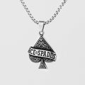 2022 New Ace of Spades Men Necklaces Jewelry,Stainless Steel Poker A Pendant,Rock Punk Casino Good Fortune Collar Accessory