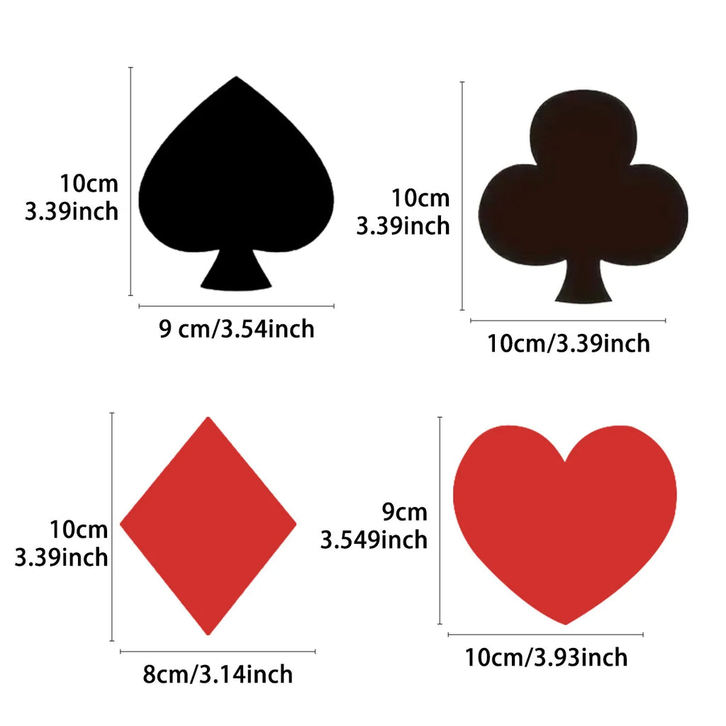 4M Las Vegas Casino Theme Papier String Guirlande Poker Carte à Jouer Wall Door Hanging pour Adultes Anniversaire Jeu Nuit Fête Decor