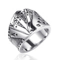 Lucky Poker Flush Ring Men Women Gold/Silver Color Stainless Steel Punk Biker Ring Hip Hop Playing Card Ring Magician Jewelry