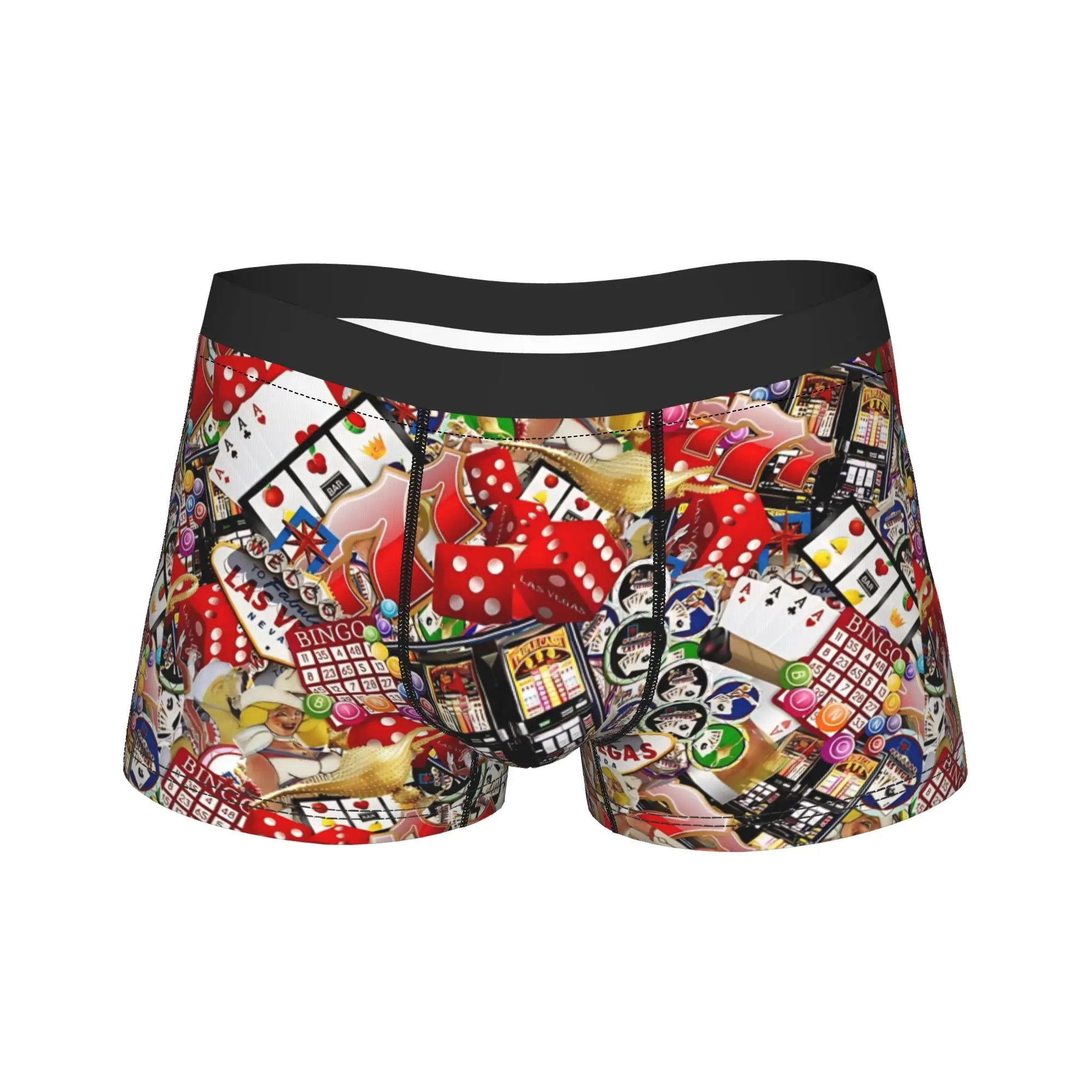 Champion Gambling Poker Card Game Underwear  Males Boxer Brief Novelty Boxer Shorts High Quality Pattern Plus Size Panties