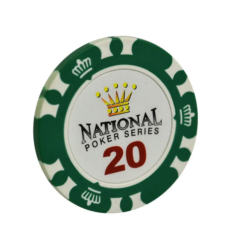 Jetons de Poker Professionnels en Argile - Lot de 10 pièces