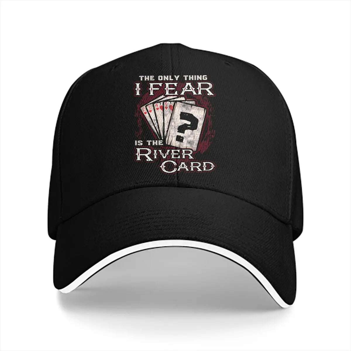 Poker The Only Thing I Fear Is The River Card Baseball Cap Men Hats Women Visor Protection Snapback Poker Caps