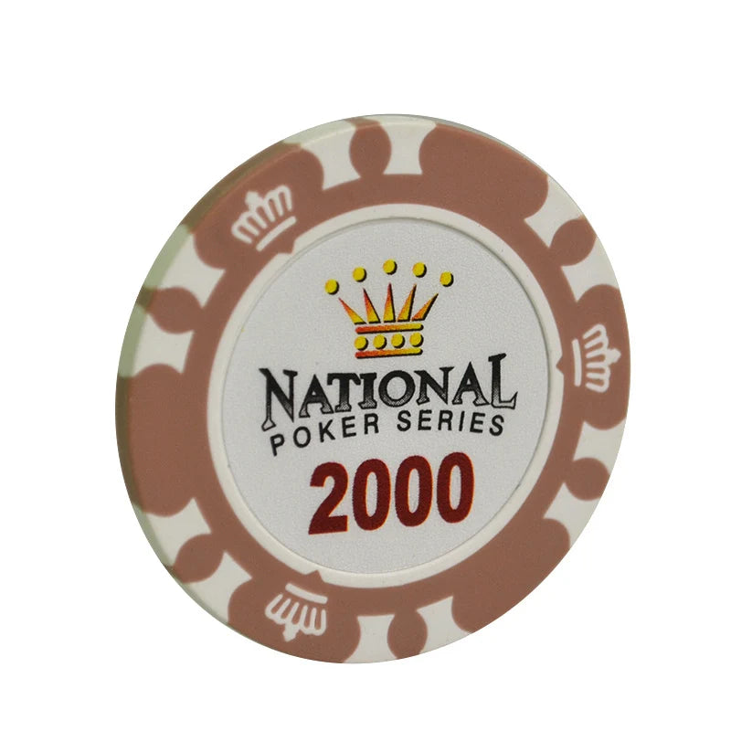 Jetons de Poker Professionnels en Argile - Lot de 10 pièces