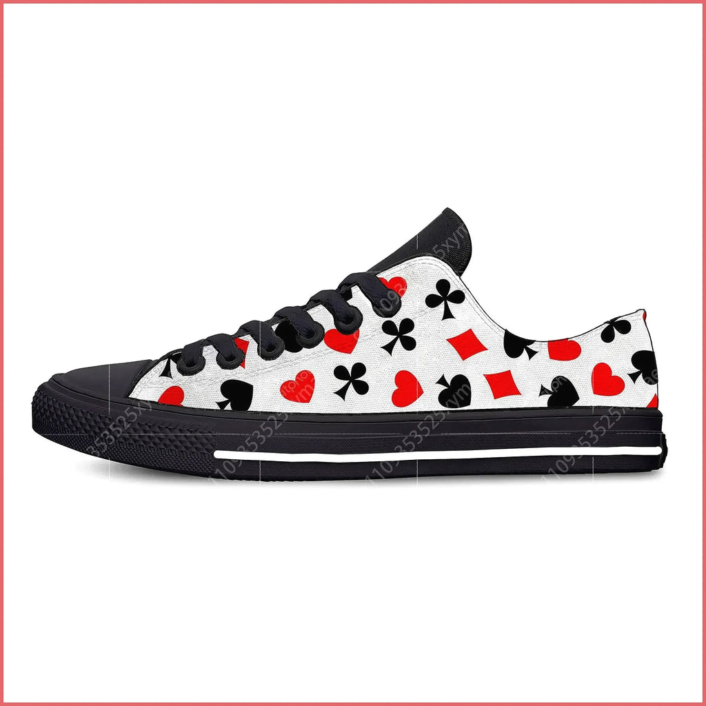 Cool Novelty Poker Card Sneakers baskets