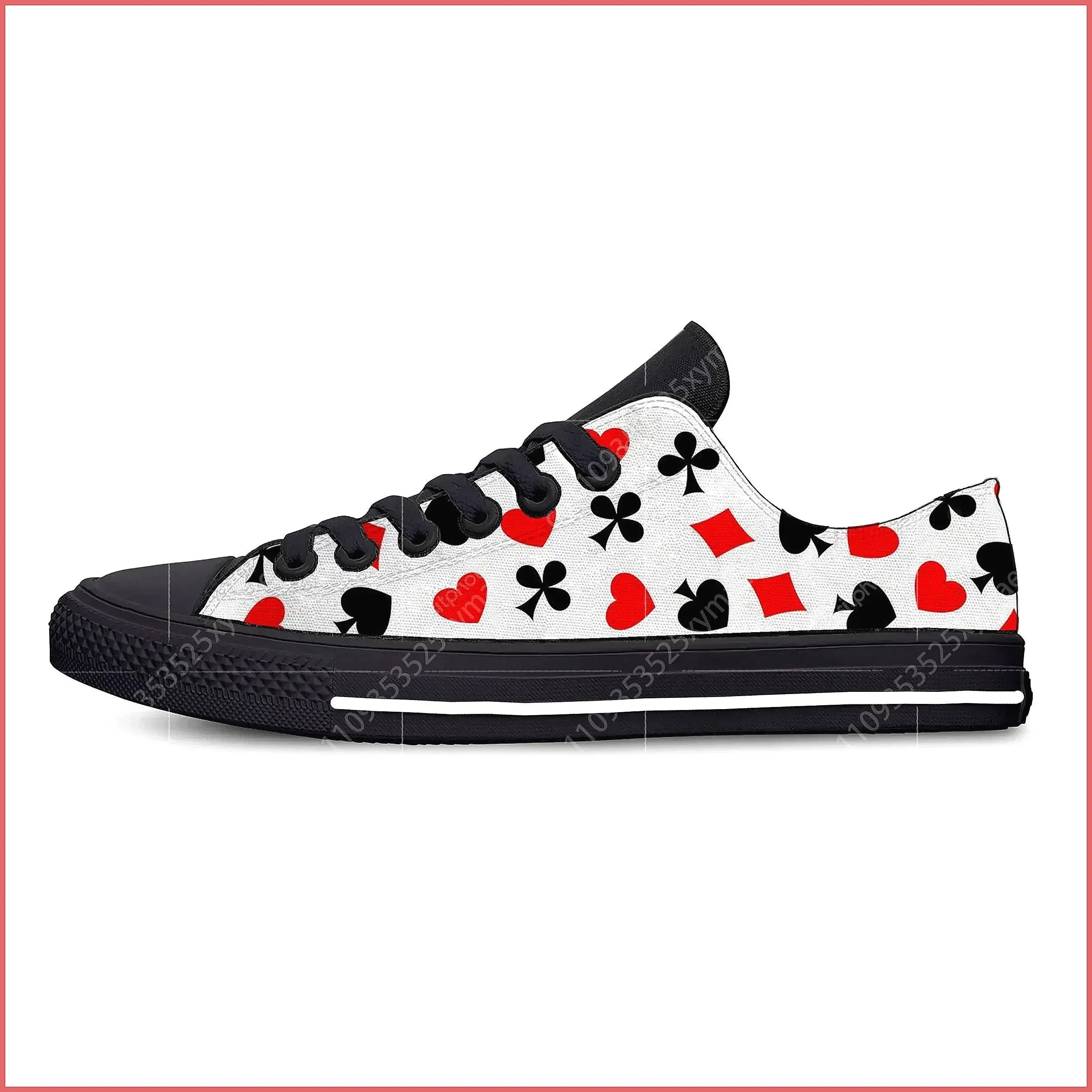 Cool Novelty Poker Card Sneakers baskets