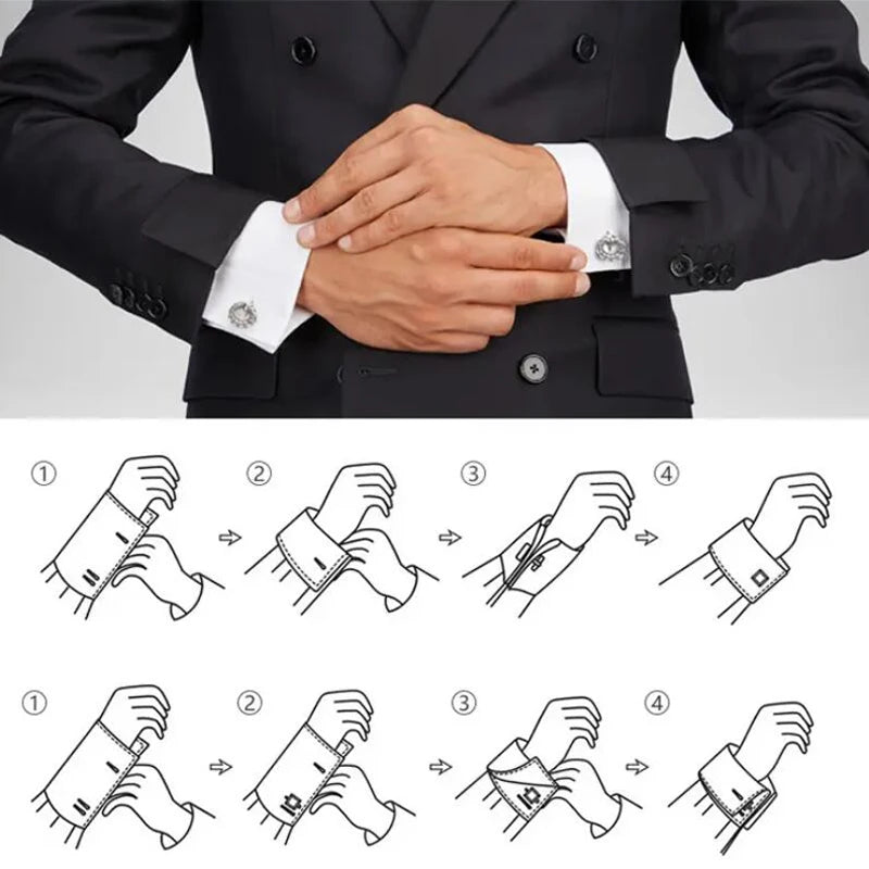 Boutons de Manchette Homme Cufflinks Cuivre - Ancre Gouvernail Poker Golf