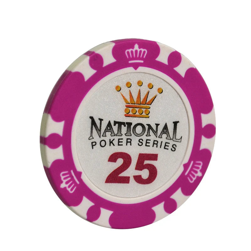 Jetons de Poker Professionnels en Argile - Lot de 10 pièces