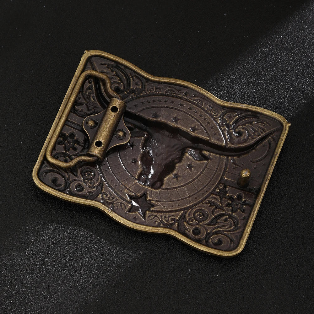Western Ceinture Boucle pour Homme, Vintage Poker Cowboy Ceinture Boucles