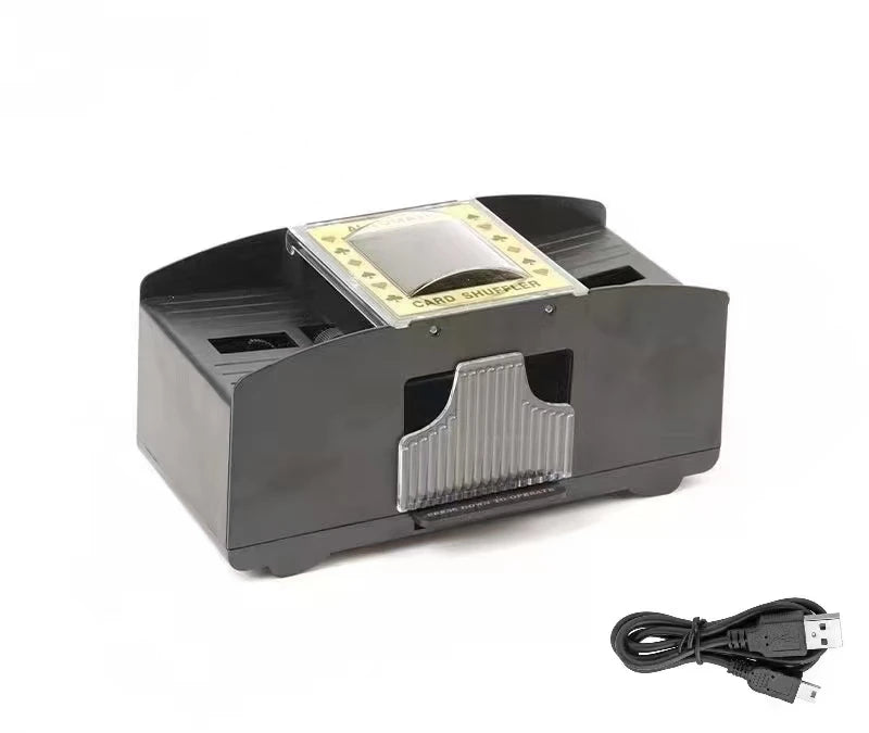 Automatic Card Shuffler (2 Decks), Battery & USB Powered, Compatible with Various Poker Cards, Portable for Home Party