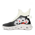 Playing Card Poker 3D Printed Pattern High Top Flats Sneakers baskets