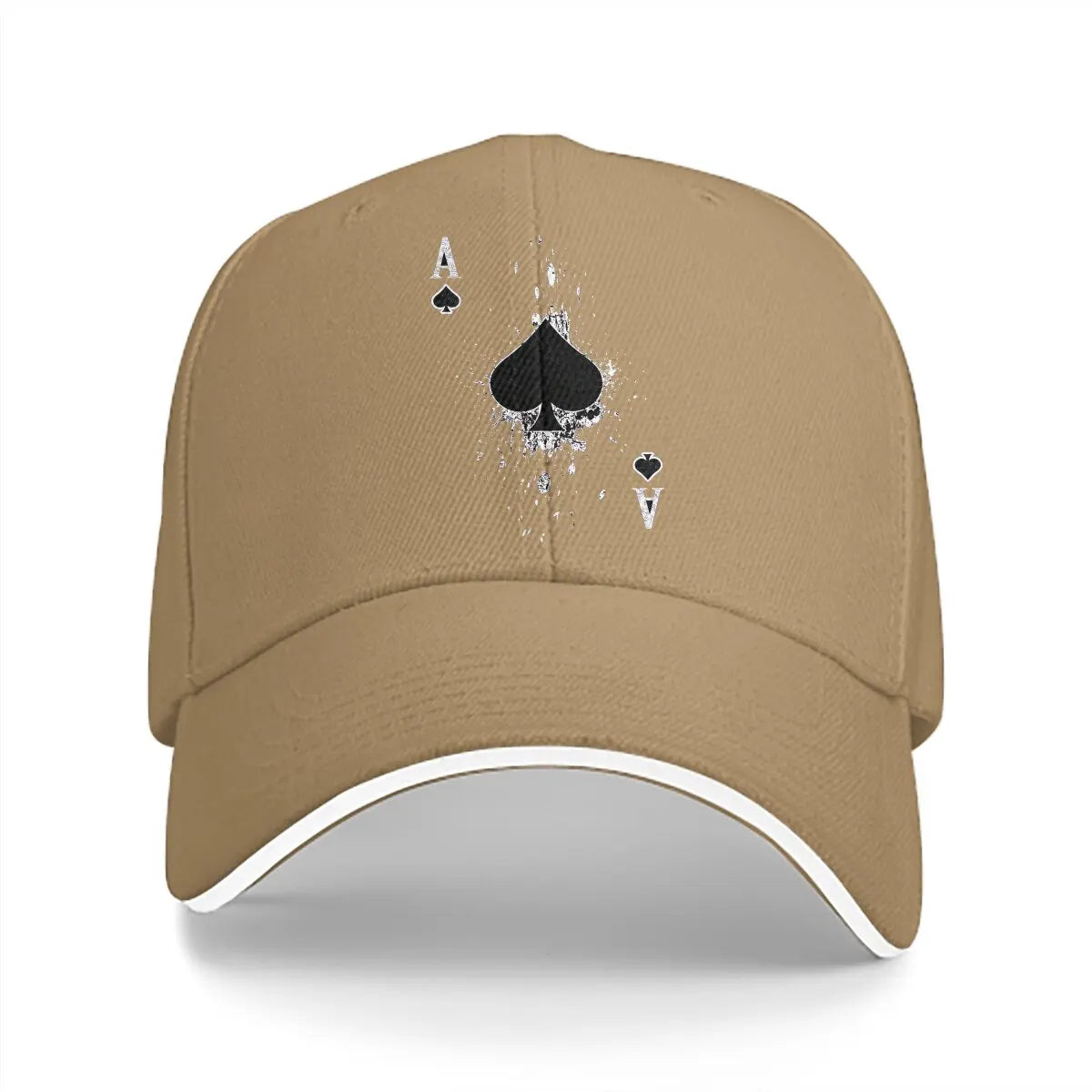 Poker Multicolor Hat Peaked Men's Cap Ace Of Spades Poker Apparel Classic Personalized Visor Protection Hats
