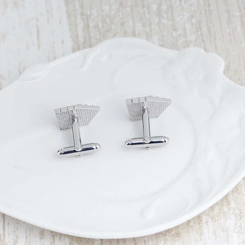 Funny AAAA Shaped Cufflinks Poker Ace Gemelos Mens Party Jewelry