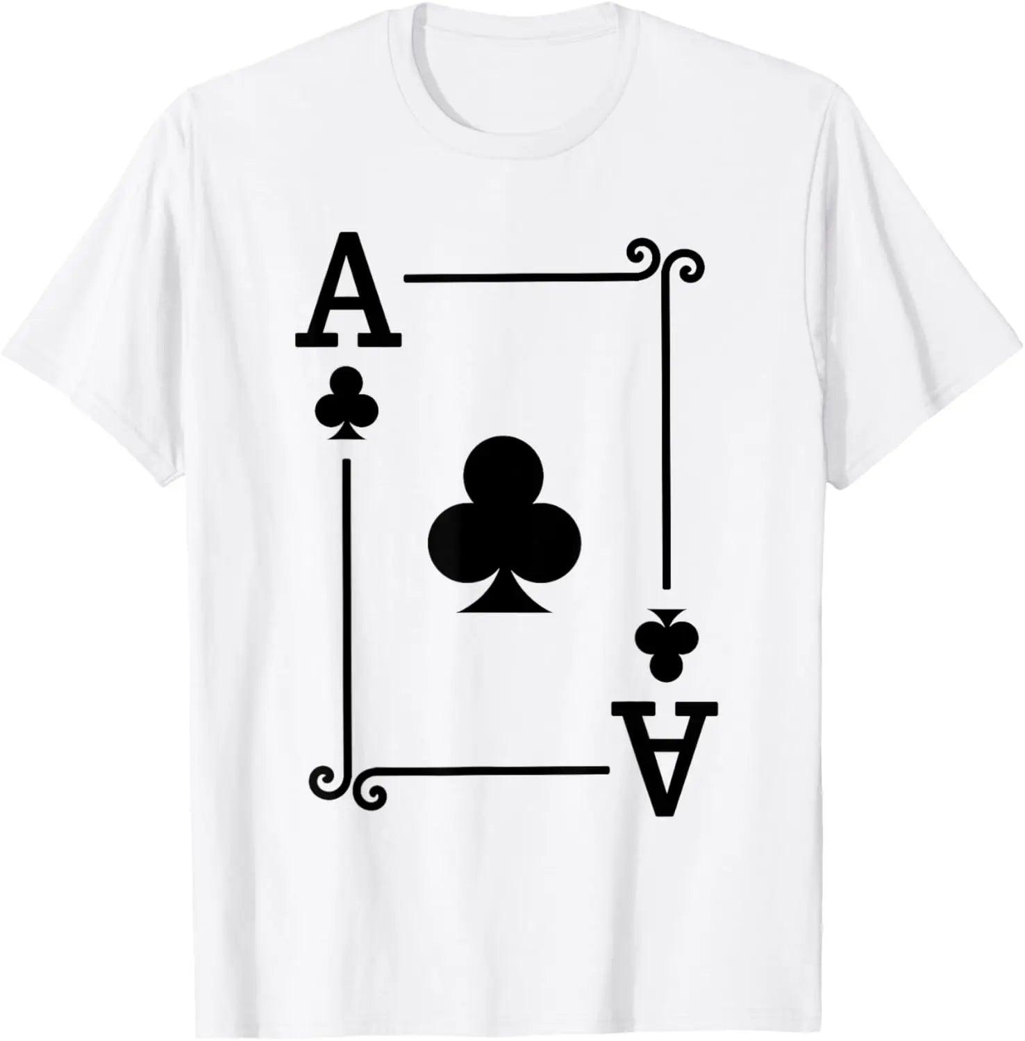 T-Shirt Cartes à Jouer Poker - Toutes Valeurs As K Q J Streetwear
