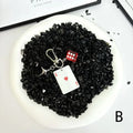New Creative Poker Acrylic Keychain Poker and Dice Multi-element Red Heart Pendant Keychain for Bag Decoration Jewelry Gift
