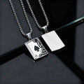 Retro Stainless Steel Poker Spades 'A' Pendant Necklace For Women Men Fashion Jewelry Classic Party Gaming Theme