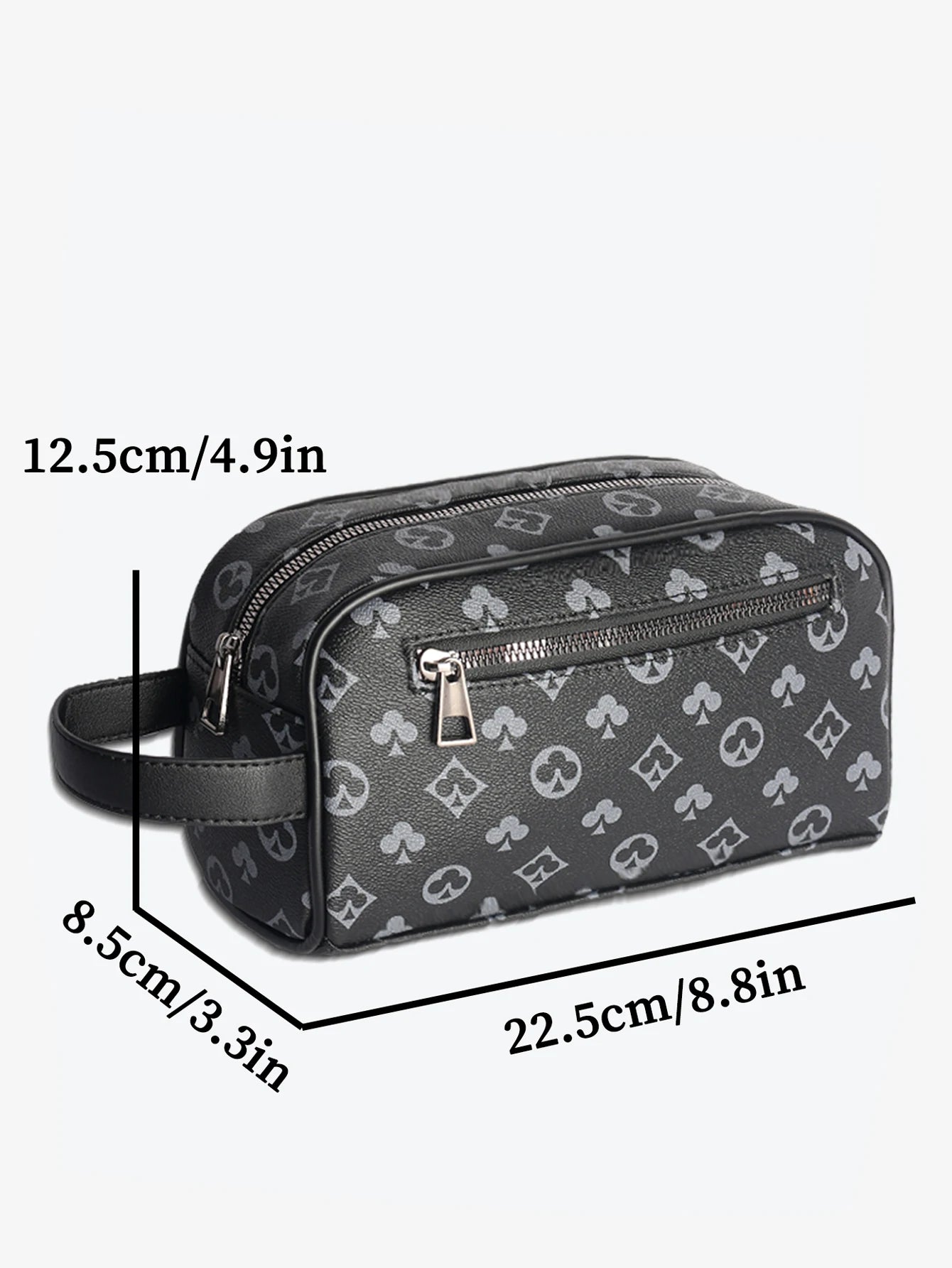 Homme'S Stylish Noir Synthetic Pochette Sac avec Card Slots - Perfect pour Keys, Phone, Tablet, et Cards