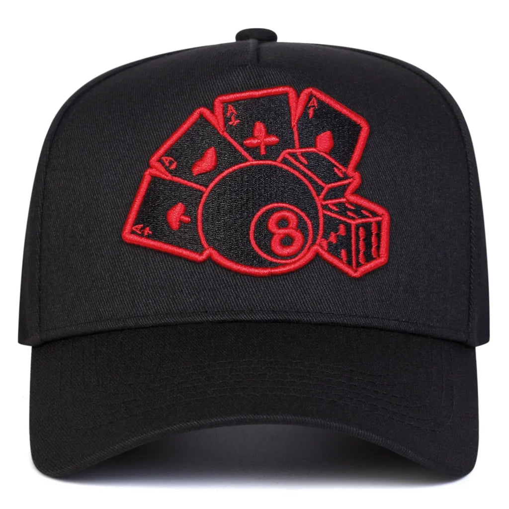 Unisex Poker Embroidery Baseball Caps Spring and Autumn Outdoor Adjustable Casual Hats Sunscreen Hat Sports Cap