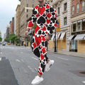 Fashion Poker 3D Print Men's Sportswear Set Casual Long-Sleeved T Shirt Pants 2-Piece Set Oversized Pullover Men Clothing